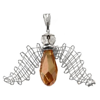 Preview: 560 Klöppelschmuck Bastelset "Kleiner Engel - Silbertopas"